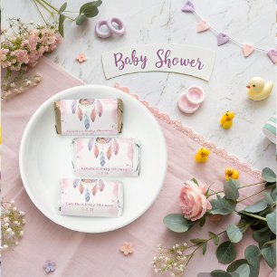 Pastel watercolor dreamcatcher baby shower hershey's miniatures