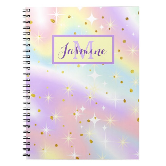 Pastel Watercolor Dreams - Personalized Notebook (Front)