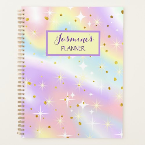 Pastel Watercolor Dreams Personalized  Planner