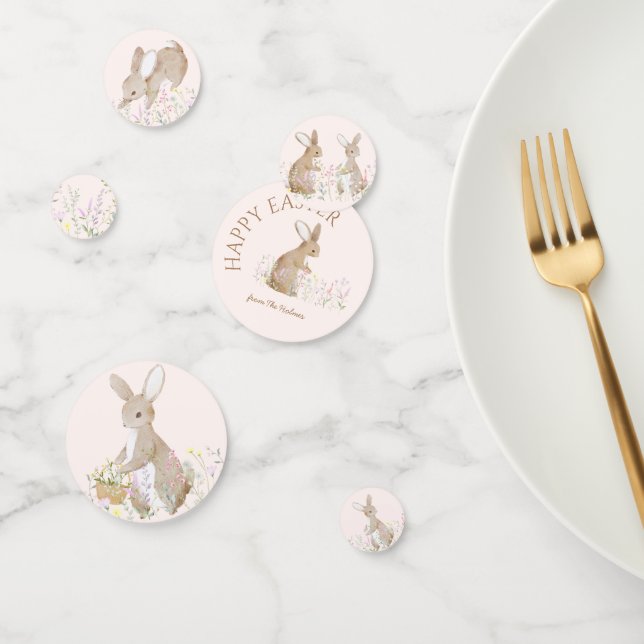 Pastel Watercolor Easter Bunny Egg Hunt Brunch  Confetti (Group)
