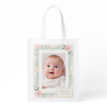 Pastel Watercolor Floral Empty Photo Frame