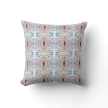 Pastel Watercolor Floral Pattern in Blue and Blush