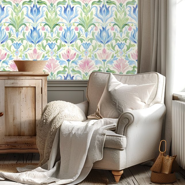  Pastel Watercolor Floral Pattern Wallpaper (Creator Uploaded)