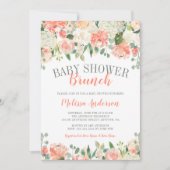 Pastel Watercolor Flower Brunch Baby Shower Invite (Front)