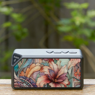 Pastel Watercolor Flowered Bluetooth Speaker