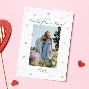 Pastel Watercolor Hearts Valentine’s Day Card