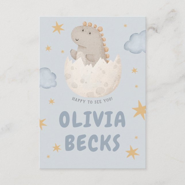 Pastel Watercolor Illustrative Baby Shower Enclosure Card (Front)