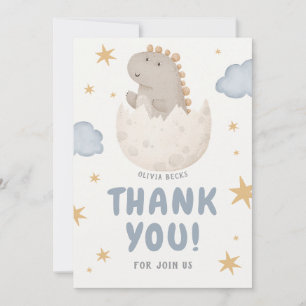 Pastel Watercolor Illustrative Baby Shower Thank You Card