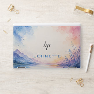Pastel Watercolor Landscape Laptop Skin