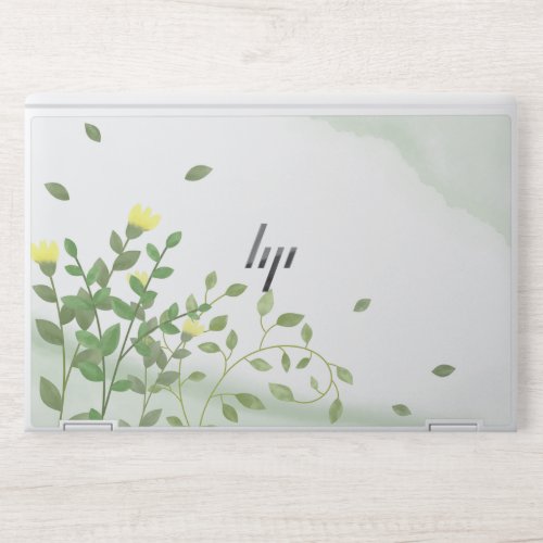 Pastel Watercolor leavesHP EliteBook X360 1030 G2 HP Laptop Skin