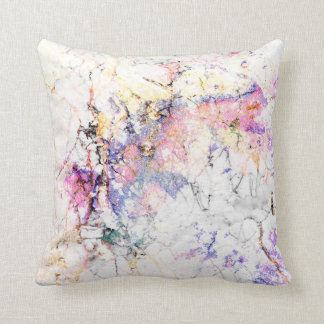 Pastel Watercolor Marble Throw Pillow