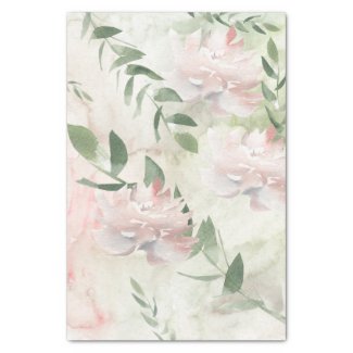 Pastel Watercolor Mauve Rose Tissue Paper