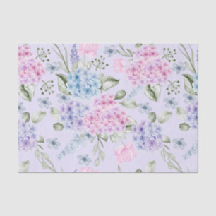 Pastel Watercolor Mixed Color Hydrangea Flowers Tissue Paper
