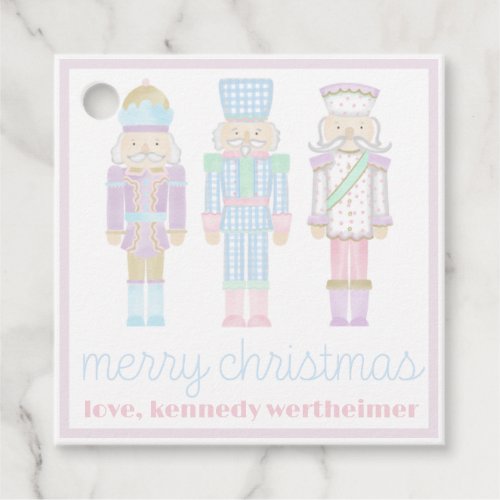 Pastel Watercolor Nutcracker Gift Tags