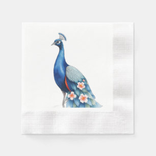 Pastel Watercolor Peacock Art Napkins