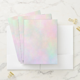 Pastel Watercolor Pocket Folder