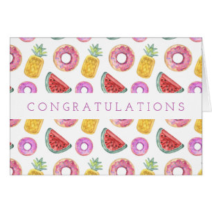 Pastel Watercolor Pool Float Pattern Cards