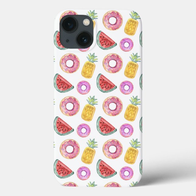 Pastel Watercolor Pool Float Pattern Case-Mate iPhone Case (Back)