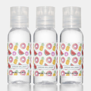 Pastel Watercolor Pool Float Pattern Hand Sanitizer