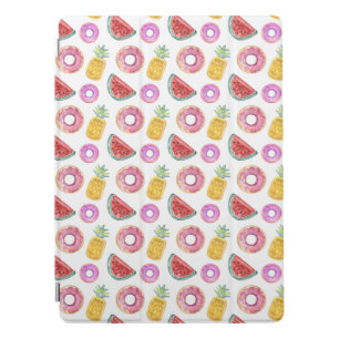 Pastel Watercolor Pool Float Pattern iPad Pro Cover