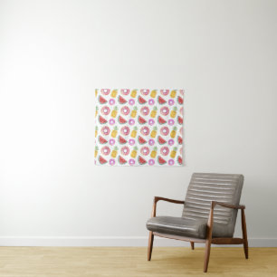 Pastel Watercolor Pool Float Pattern Tapestry