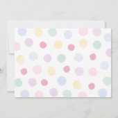 Pastel Watercolor Popsicle Girl Birthday Party Invitation (Back)