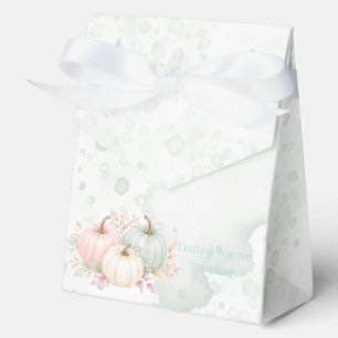 Pastel Watercolor Pumpkins Wedding Favor Boxes