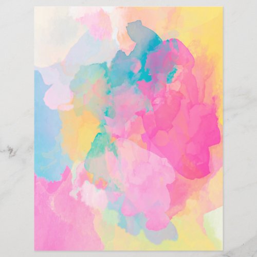 Pastel Watercolor Scrapbook Paper