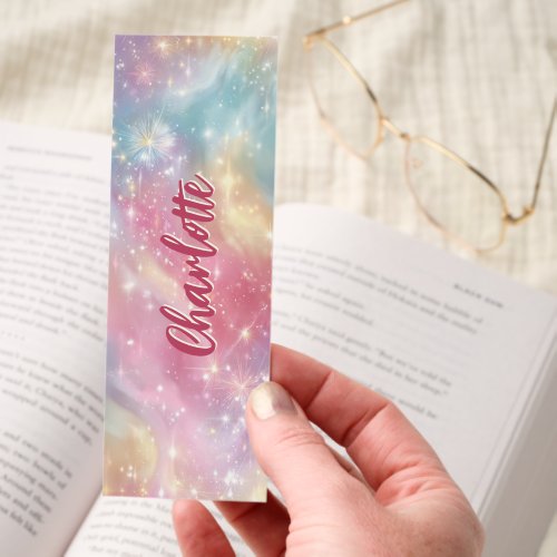 Pretty Bookmarks 7 Pastel Watercolor Stars Dreamy Personalized Bookmarks