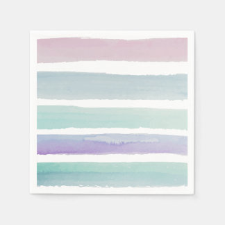 Pastel Watercolor Stripes Napkins