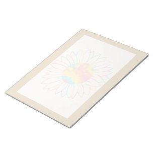 Pastel Watercolor Sunflower Design Notepad