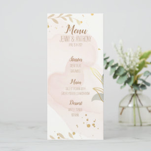 Pastel Watercolor Wedding Menu