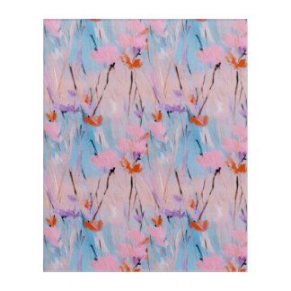 Pastel Watercolor Wildflower Acrylic Print