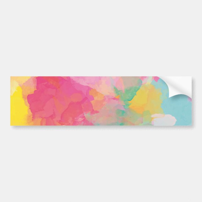 Pastel Watercolors Bumper Sticker (Front)