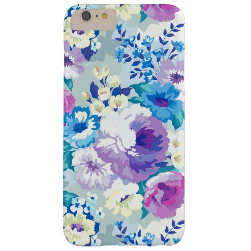 Pastel Watercolors Colorful Summer Flowers Pattern Barely There iPhone 6 Plus Case