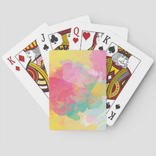 Pastel Watercolors Poker Cards