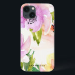 Pastel Watercolour Flowers Custom iPad Air Case<br><div class="desc">Pretty and elegant watercolor illustration of blush and lilac flowers. This iPad air case is customizable. Similar items are available in my store.</div>