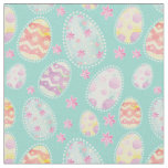 Pastel Watercolour Painted Easter Egg Pattern Fabric