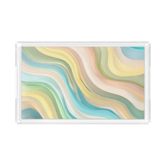 Pastel Wave Acrylic Tray