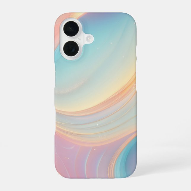 Pastel Waves Dreamy Gradient Art Phone Case (Back)