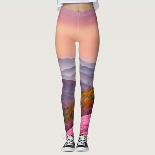 Pastel Wavy Gradient Leggings Comfort Meets Style Leggings