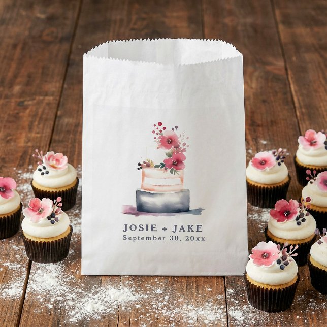 Pastel wedding cake favor bags (Pastel wedding cake favor bags.)