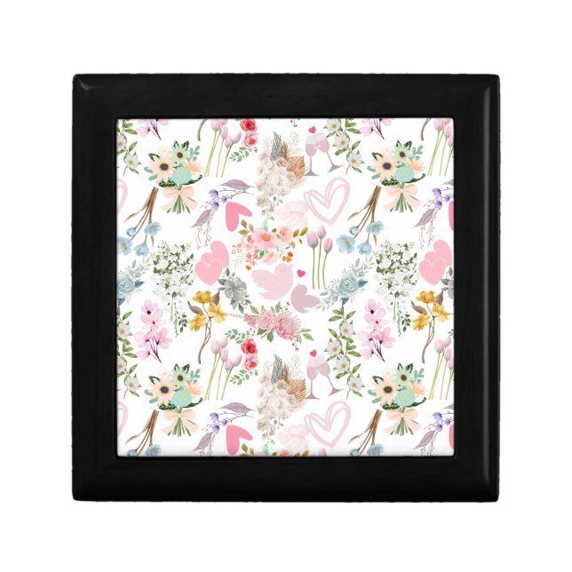 Pastel Wedding ornaments pattern 02 Gift Box (Front)