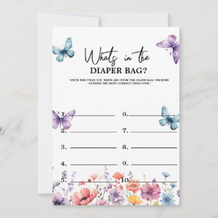 Pastel  what in the bag Baby shower game Card