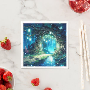 Pastel Whimsy Enchanted Forest Baby Shower Napkins