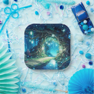 Pastel Whimsy Enchanted Forest Baby Shower Paper Plates
