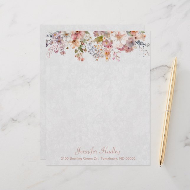 Pastel Wild Flowers Custom  (Front/Back In Situ)