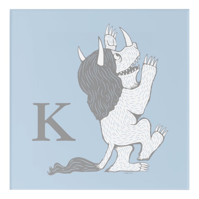 Pastel Wild Thing | Add Your Initial Acrylic Print (Front)