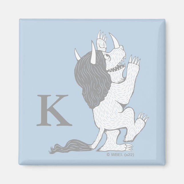 Pastel Wild Thing | Add Your Initial Magnet (Front)