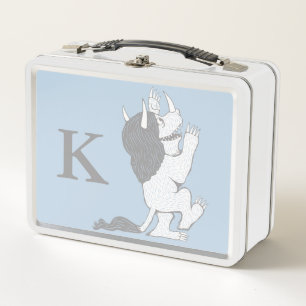 Pastel Wild Thing Add Your Initial Metal Lunch Box